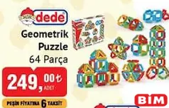 DEDE GEOMETRİK PUZZLE 64 PARÇA DEDE GEOMETRİK PUZZLE 64 PARÇA